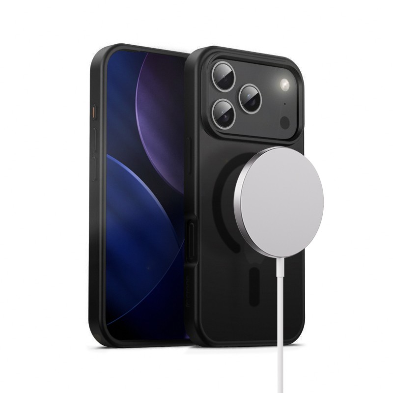 Hybrid Frost MAG ovitek za iPhone 17 Pro MagSafe, črn