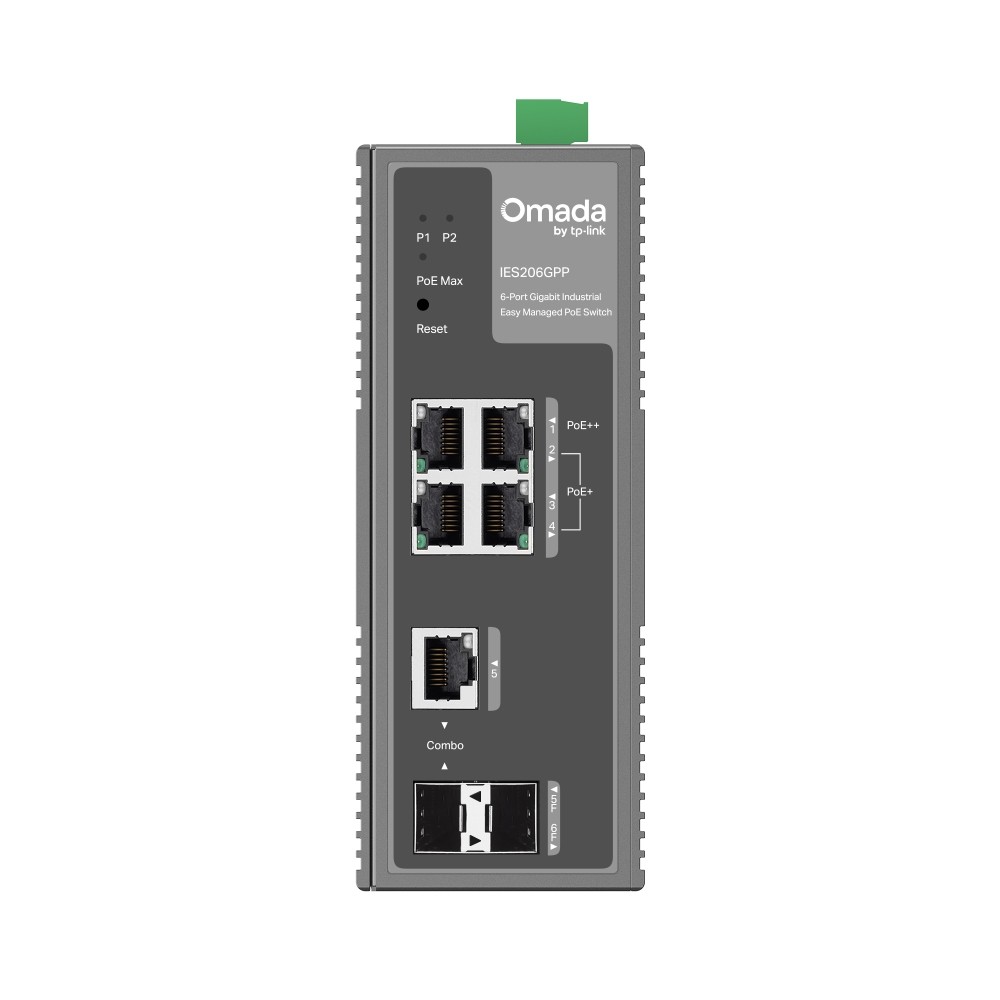 Upravljalni stikalo Industrial Easy Managed, 6 gigabitnih vrat (3x PoE+) 3