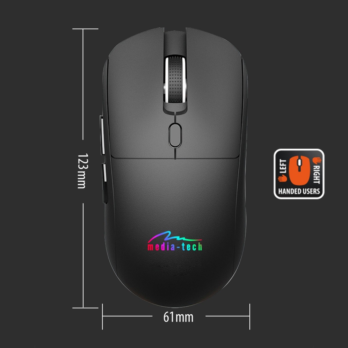 Media-Tech MIŠ SILENT&RECHARGE 2v1 (BT/RF) 5