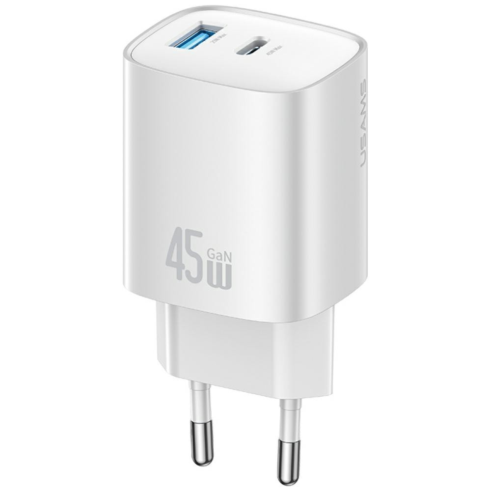 45W GaN polnilnik T66 USB-A + USB-C hitro polnjenje