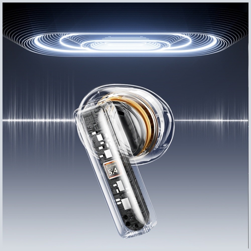 Bluetooth slušalke ENC TP100 5.4 TWS LCD črne 5