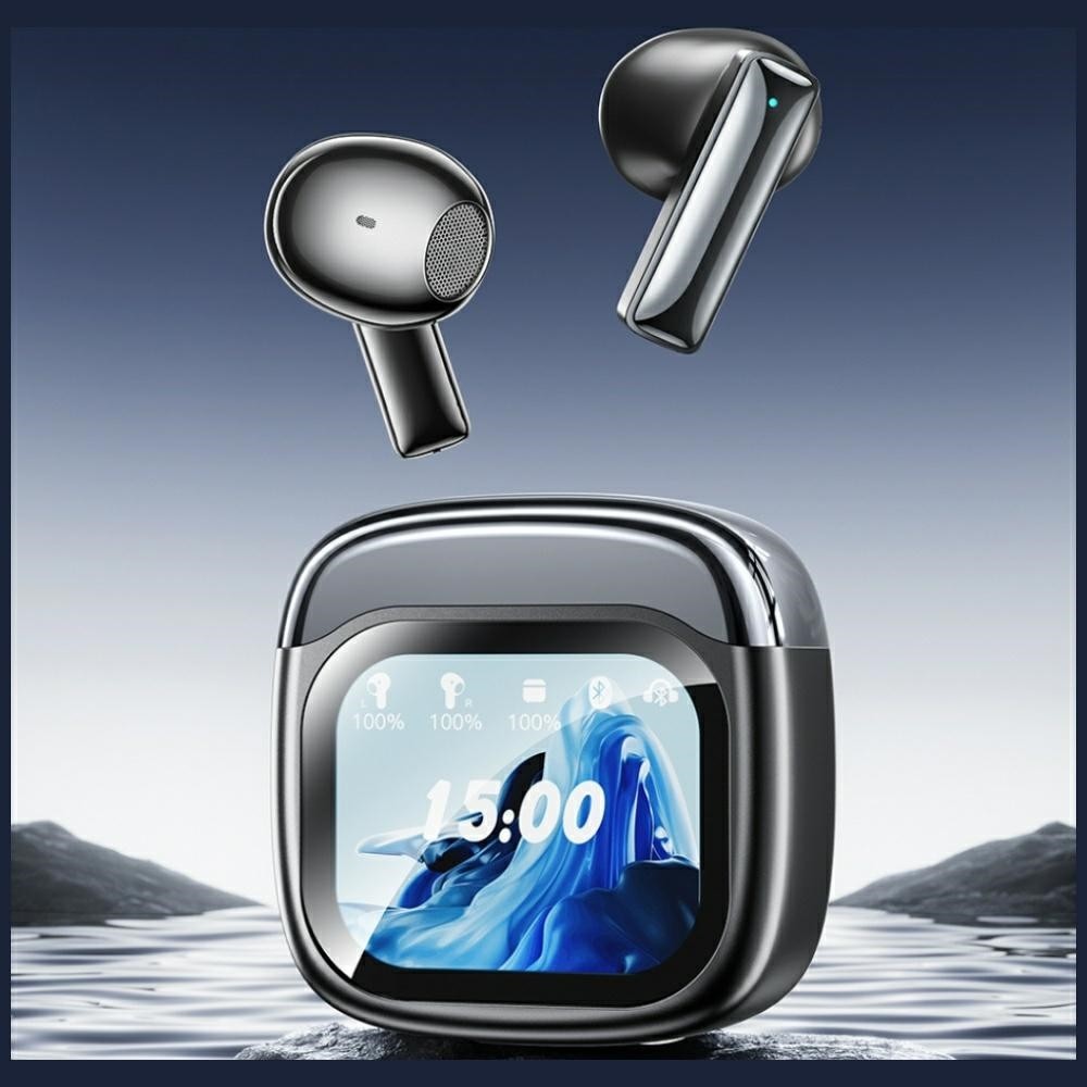 Bluetooth slušalke ENC TP100 5.4 TWS LCD črne 8