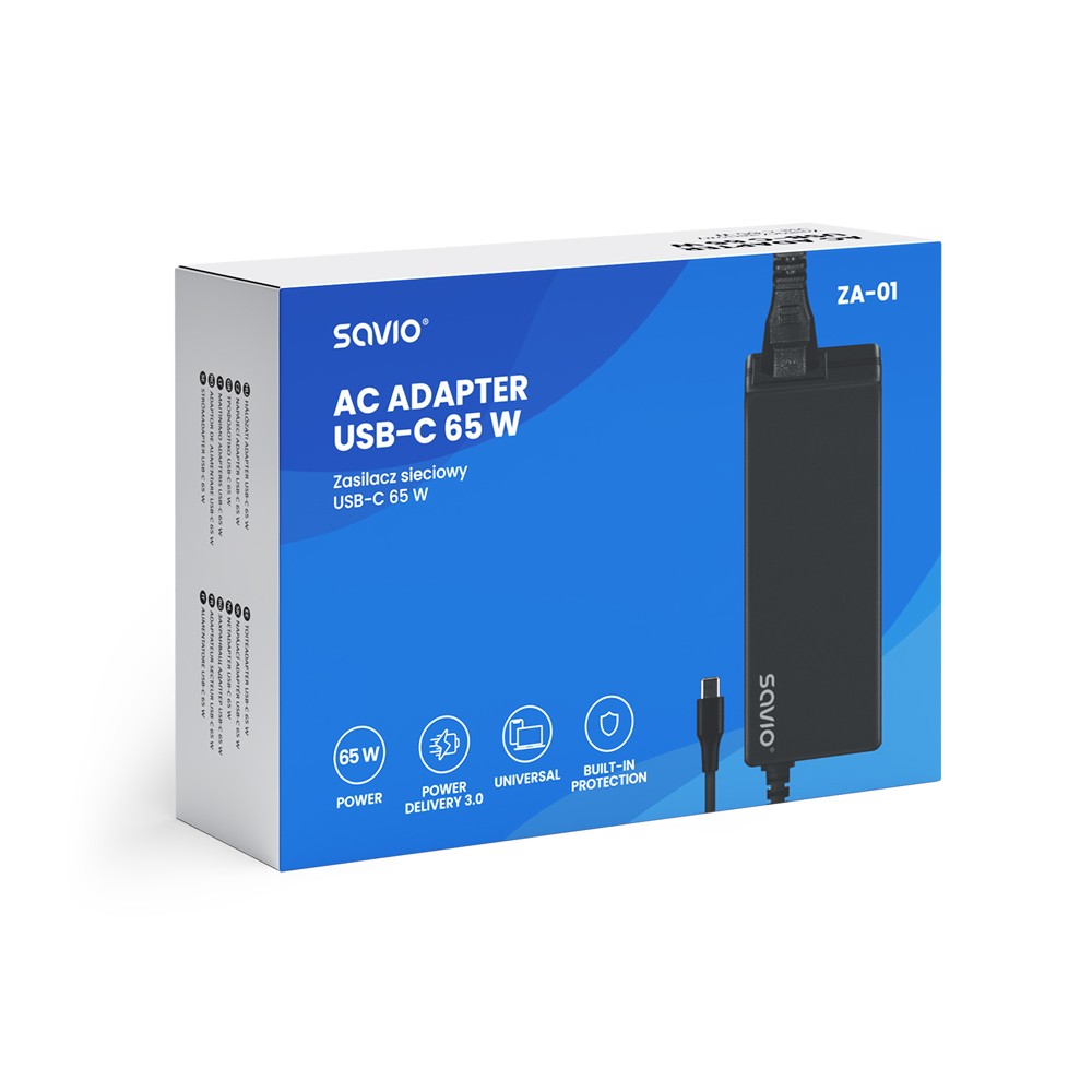USB-C omrežni napajalnik 65W ZA-01 4