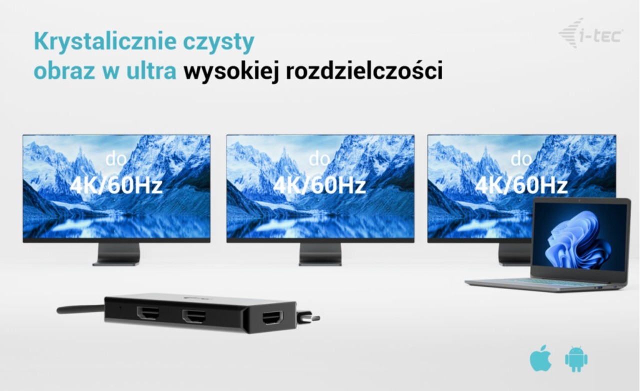 i-tec USB-C Triple 4K HDMI dokazna postaja, PD 100W 5