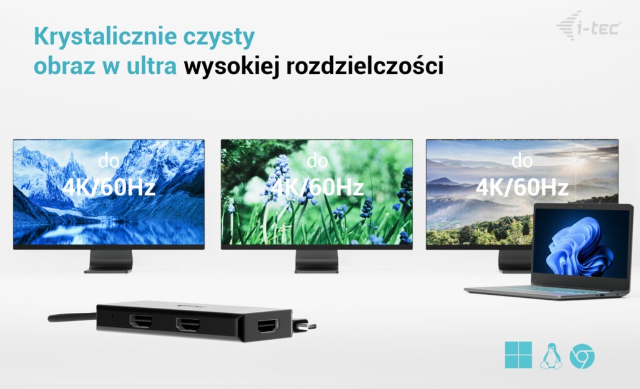 i-tec USB-C Triple 4K HDMI dokazna postaja, PD 100W 6