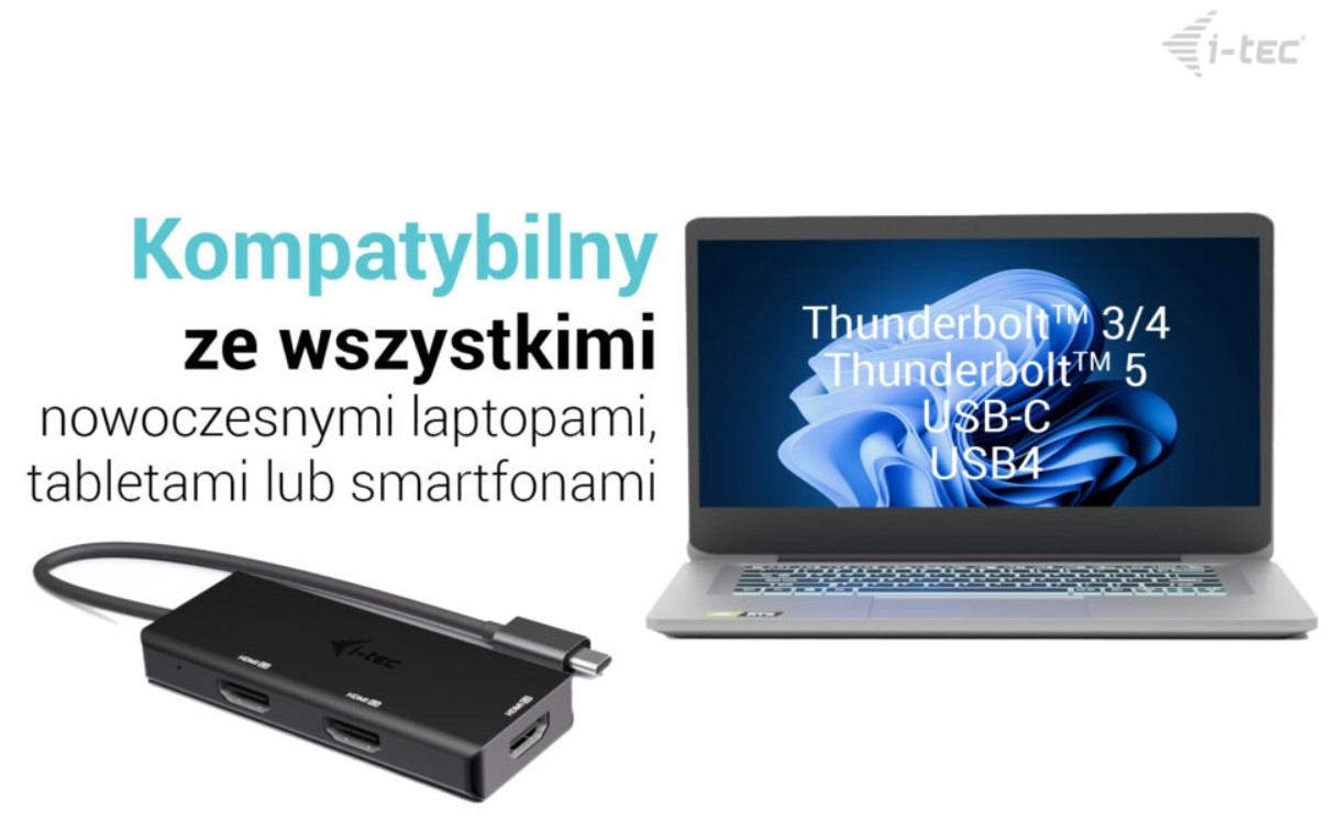 i-tec USB-C Triple 4K HDMI dokazna postaja, PD 100W 7