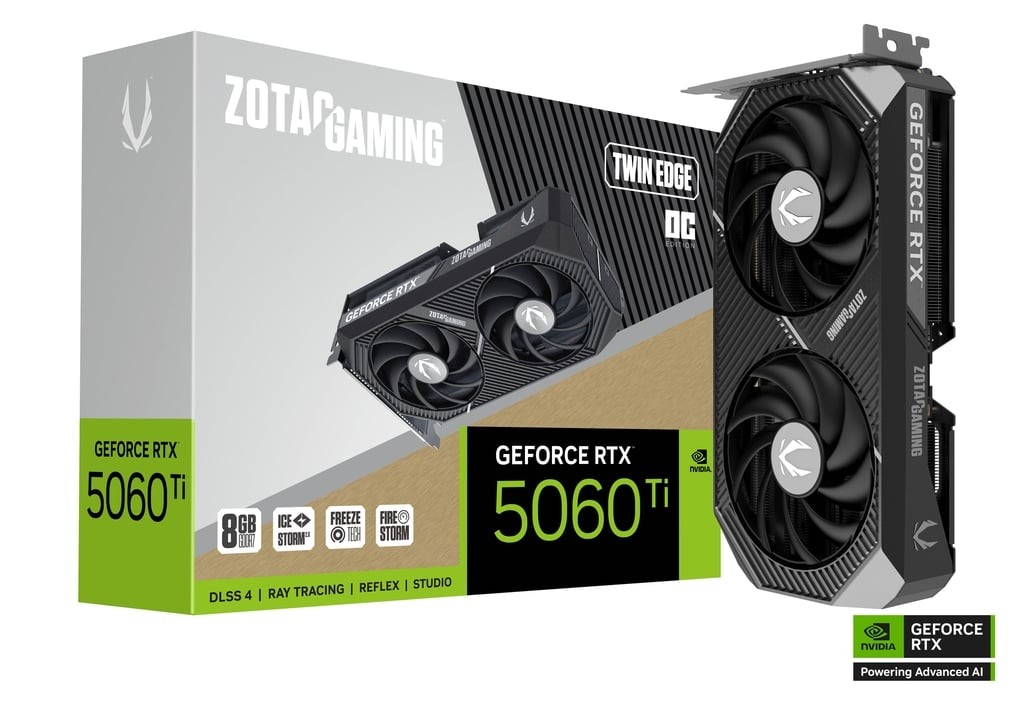 ZOTAC Geforce RTX 5060 Ti grafična kartica, 8GB GDDR7 2