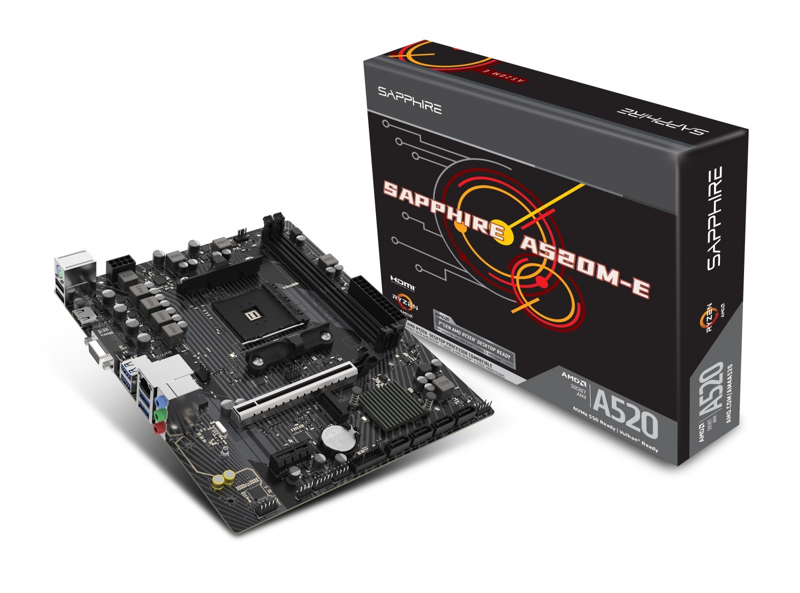 Sapphire Technology matična plošča A520M-E AM4 (mATX, 2DDR4)