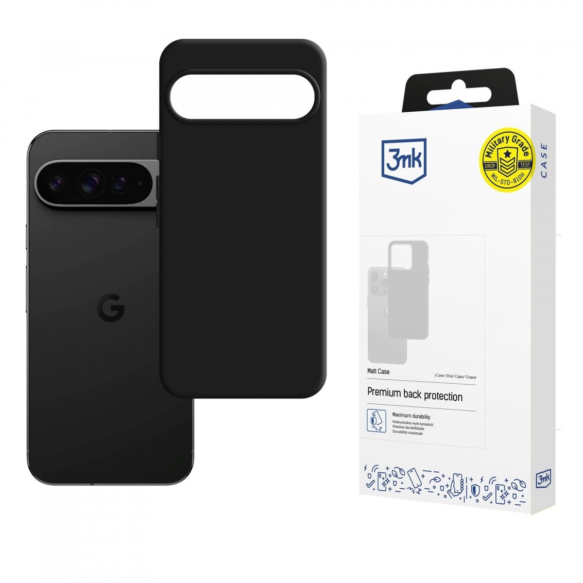 Mat ovitek za Google Pixel 10 Pro XL, črn