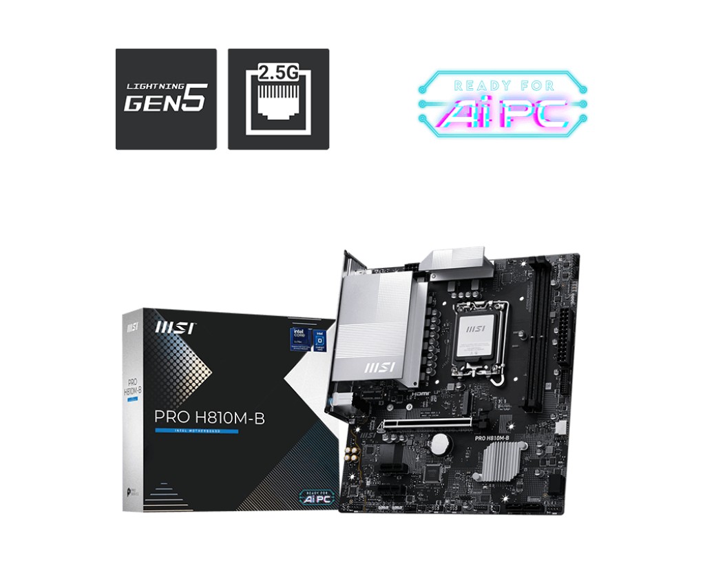 MSI PRO H810M-B matična plošča, S1851, 2xDDR5, mATX 6