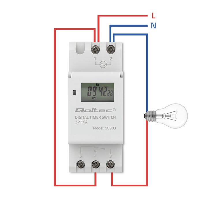 Elektronski časovni programator Timer na DIN šino, 7-dnevni 5