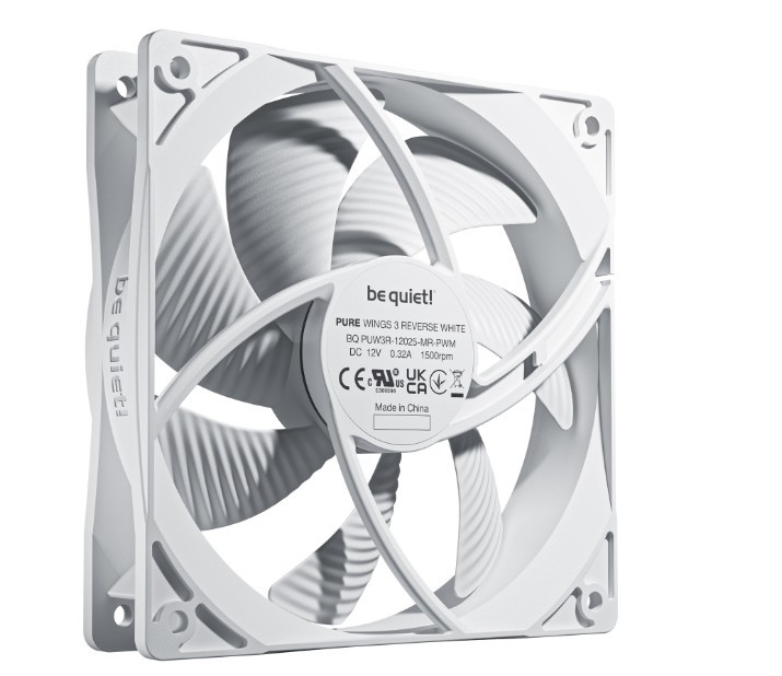 Ventilator Pure Wings 3 120mm PWM Reverse White (3-pak) 2