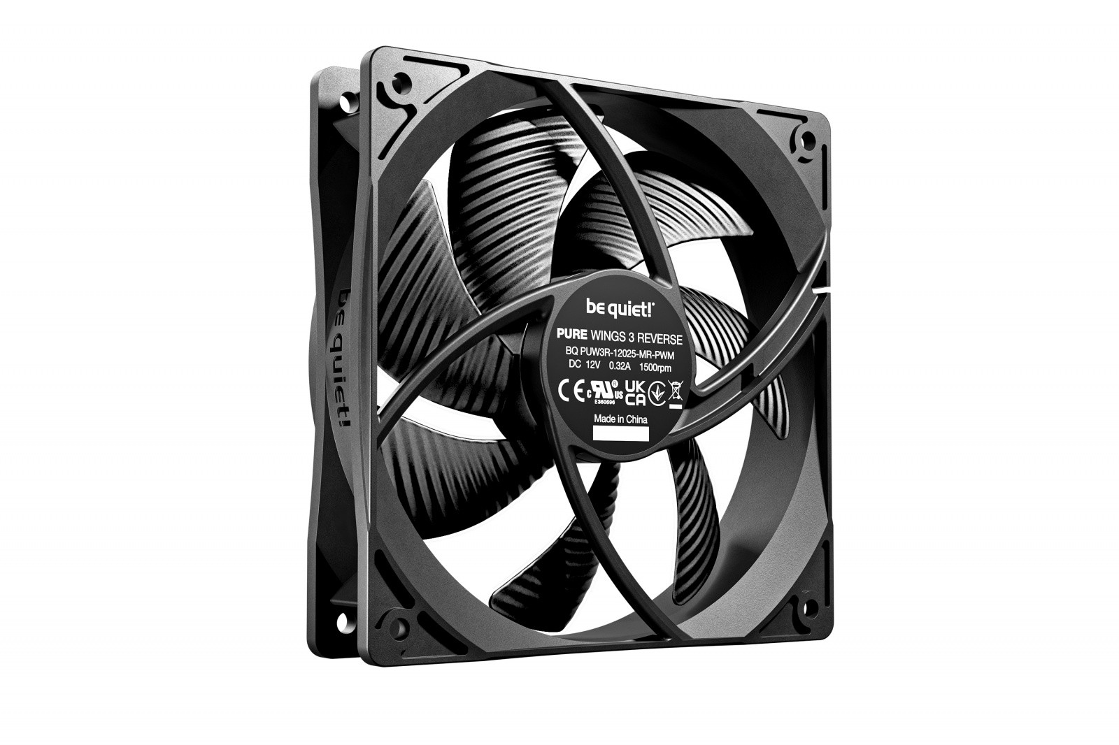 Ventilator Pure Wings 3 120mm PWM Reverse Black (3-pak) 2