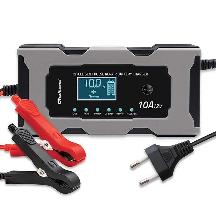 Avtomatski polnilnik akumulatorjev 12V 10A z LCD in funkcijo popravila 7