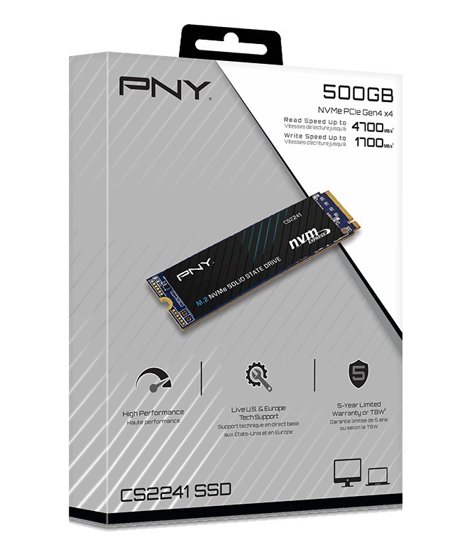 PNY CS2241 SSD disk 500GB M.2 NVMe 2