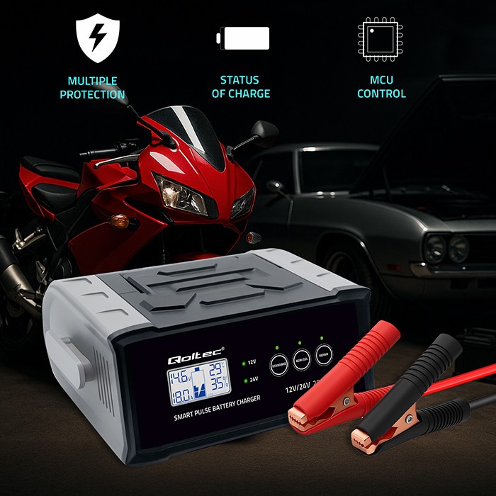 Avtomatski polnilnik 12V/24V 25A z LCD in funkcijo popravila 3