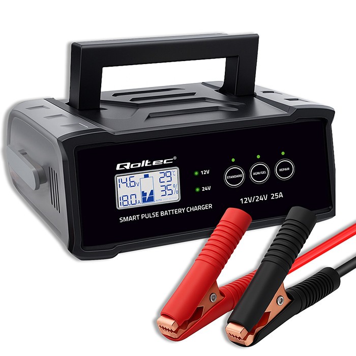 Avtomatski polnilnik 12V/24V 25A z LCD in funkcijo popravila 8