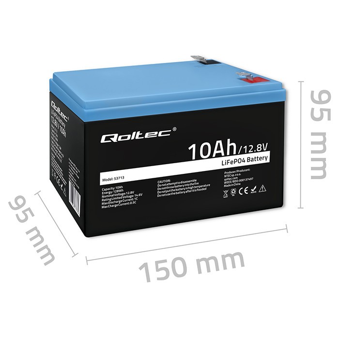 Akumulator LiFePO4 12.8V 10Ah 128Wh z BMS 7