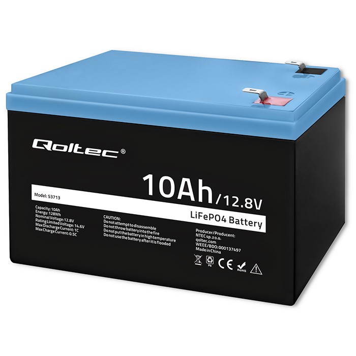 Akumulator LiFePO4 12.8V 10Ah 128Wh z BMS 8