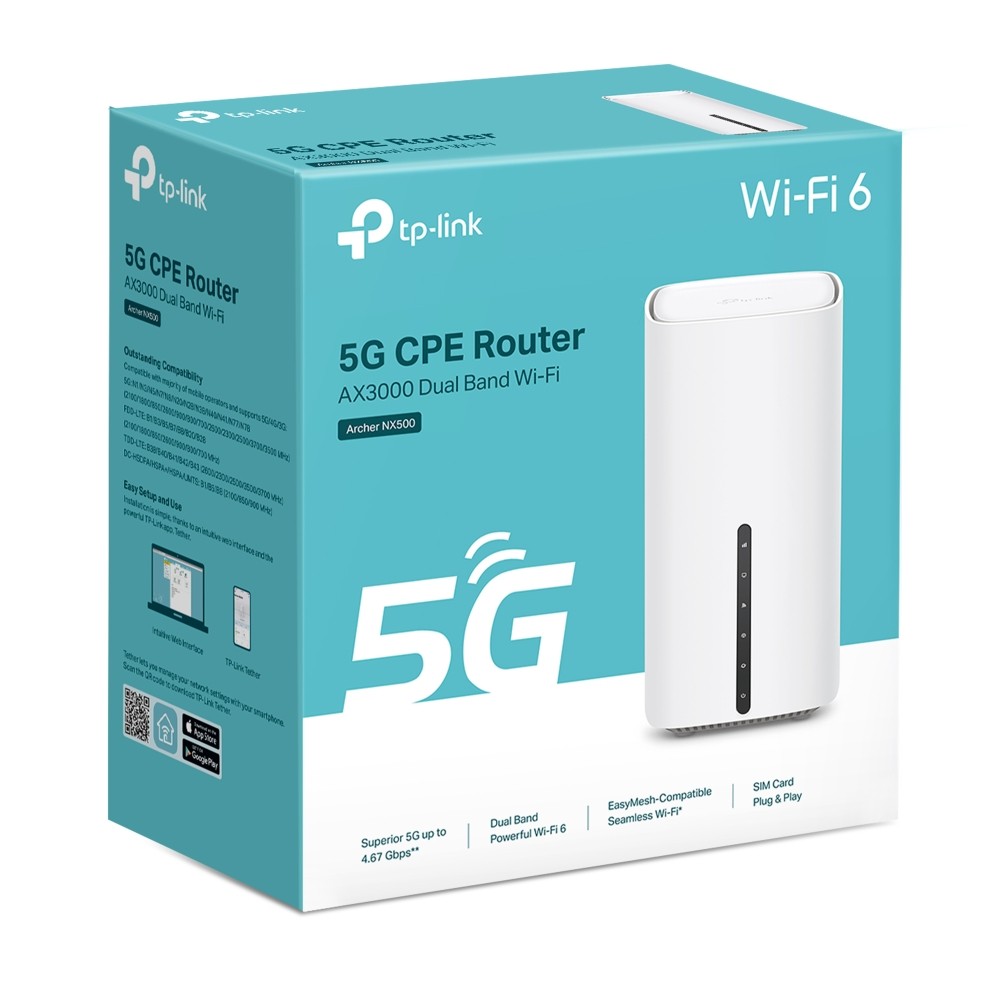 TP-LINK Archer NX500 5G usmerjevalnik, AX3000 4