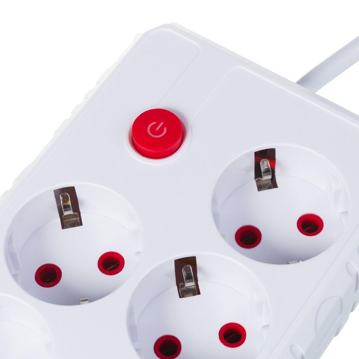 Maclean MCE393W razdelilna letev: 4x šuko, 3x USB, 3m, bela 8