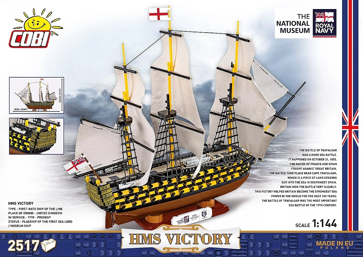 Cobi Klocki HMS Victory gradbeni bloki, 2517 kosov 2