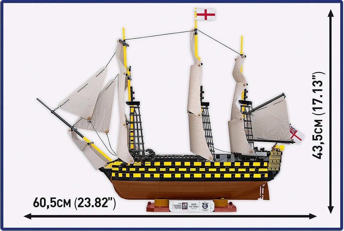 Cobi Klocki HMS Victory gradbeni bloki, 2517 kosov 4